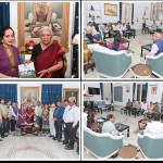 मध्य प्रदेश के 13 सदस्यीय मीडिया प्रतिनिधिमंडल की राज्यपाल आनंदीबेन पटेल से भेंट